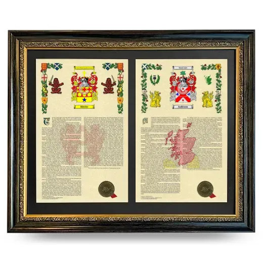 Double Armorial History Framed - Heirloom