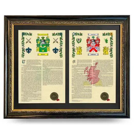 Double Armorial History Framed - Heirloom