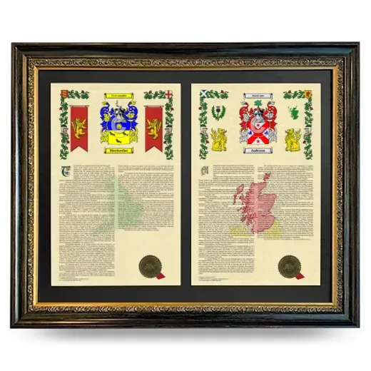 Double Armorial History Framed - Heirloom