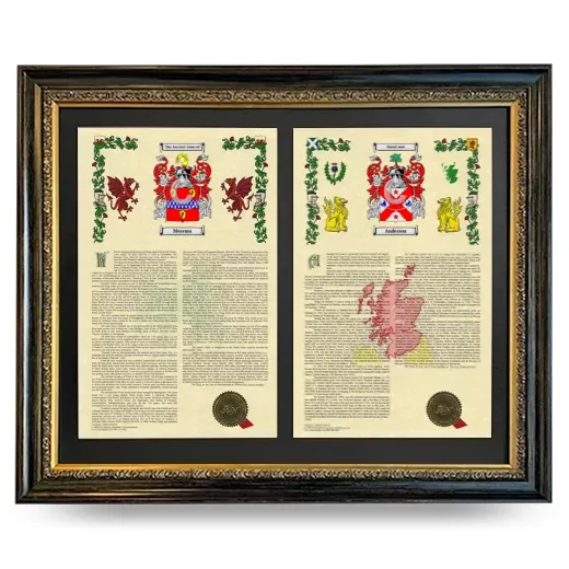 Double Armorial History Framed - Heirloom