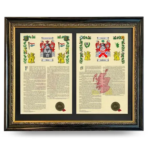 Double Armorial History Framed - Heirloom