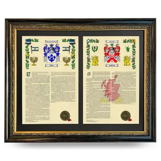 Double Armorial History Framed - Heirloom