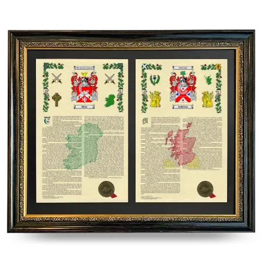 Double Armorial History Framed - Heirloom