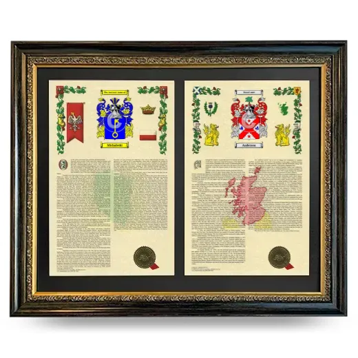 Double Armorial History Framed - Heirloom