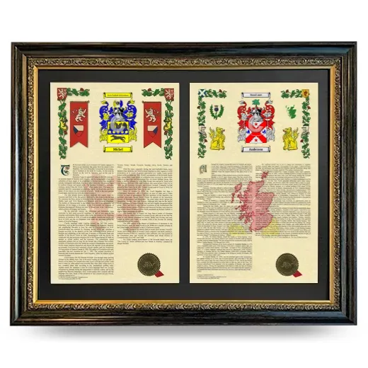 Double Armorial History Framed - Heirloom