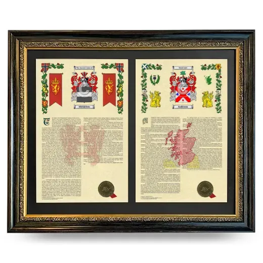 Double Armorial History Framed - Heirloom