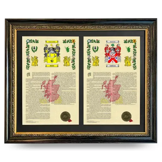 Double Armorial History Framed - Heirloom