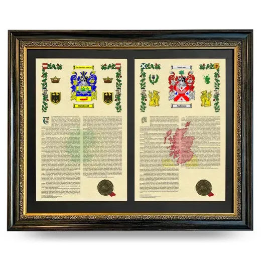 Double Armorial History Framed - Heirloom