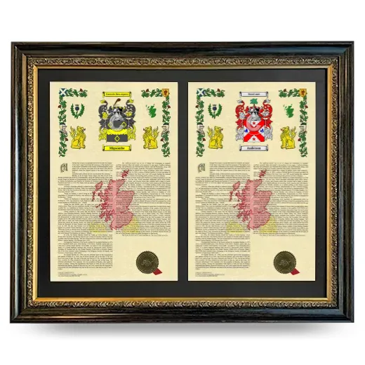 Double Armorial History Framed - Heirloom