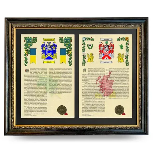 Double Armorial History Framed - Heirloom