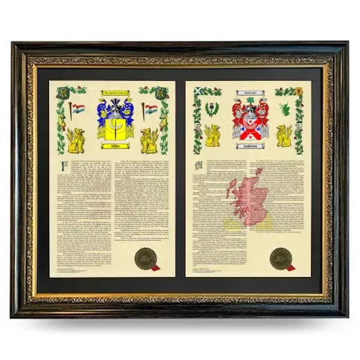 Double Armorial History Framed - Heirloom