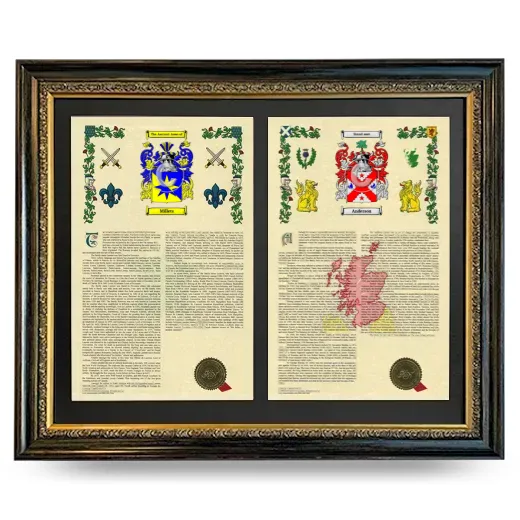 Double Armorial History Framed - Heirloom