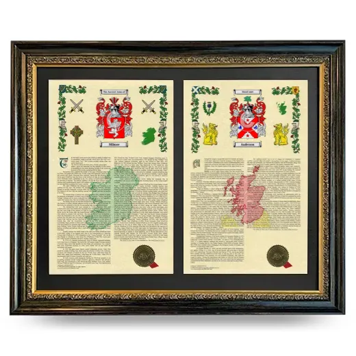 Double Armorial History Framed - Heirloom