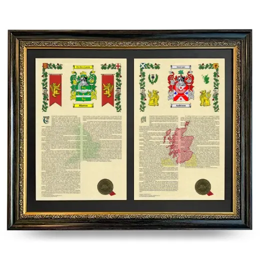 Double Armorial History Framed - Heirloom
