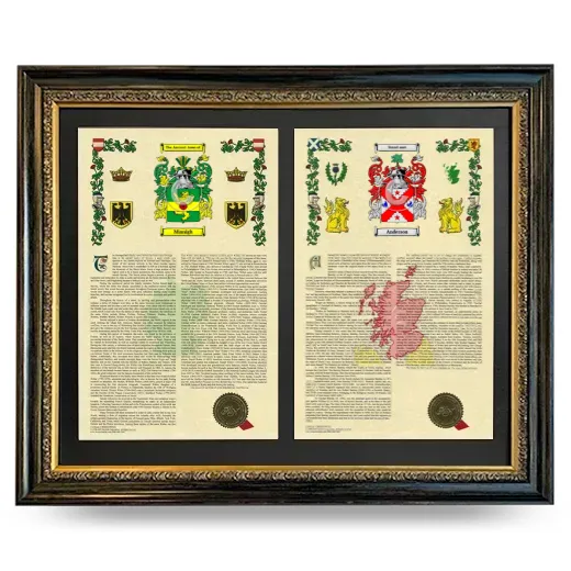 Double Armorial History Framed - Heirloom