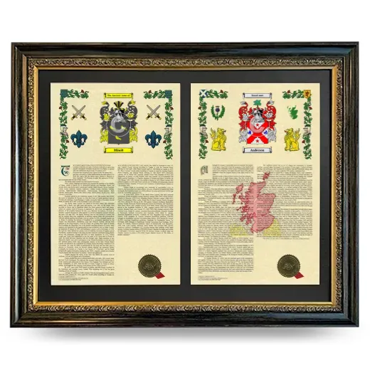 Double Armorial History Framed - Heirloom