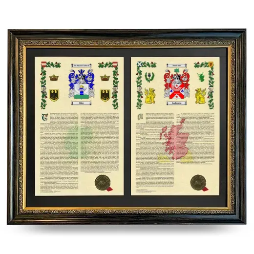 Double Armorial History Framed - Heirloom