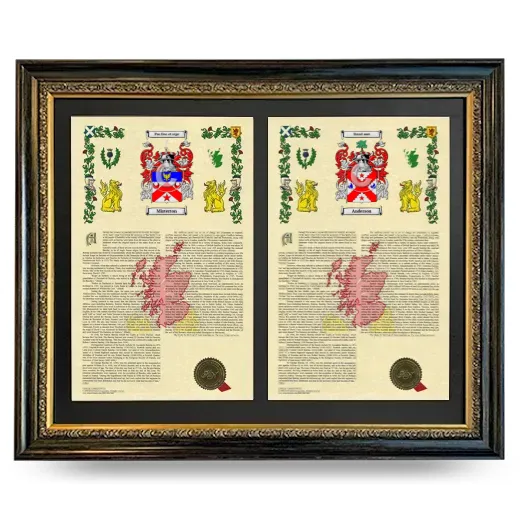 Double Armorial History Framed - Heirloom