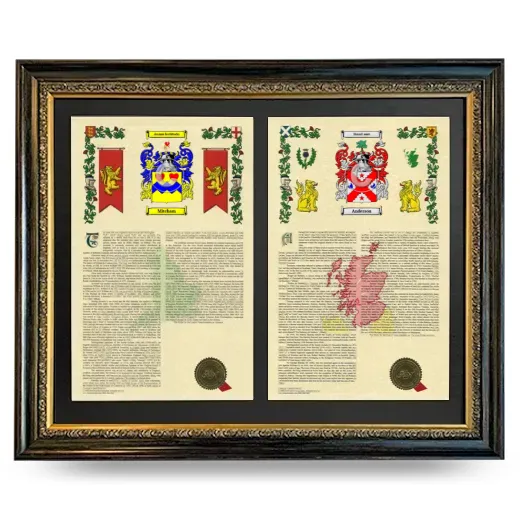 Double Armorial History Framed - Heirloom