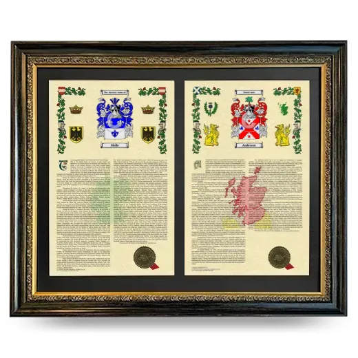 Double Armorial History Framed - Heirloom