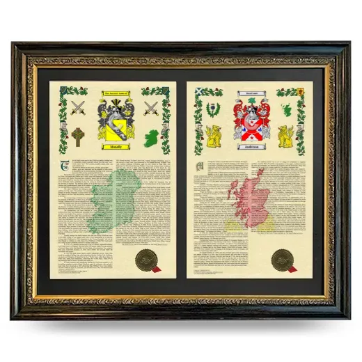 Double Armorial History Framed - Heirloom