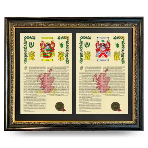 Double Armorial History Framed - Heirloom
