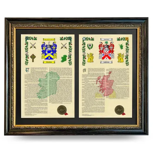 Double Armorial History Framed - Heirloom