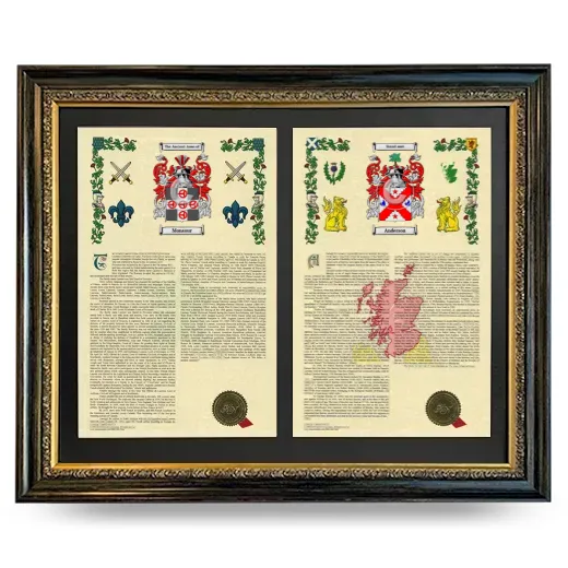 Double Armorial History Framed - Heirloom