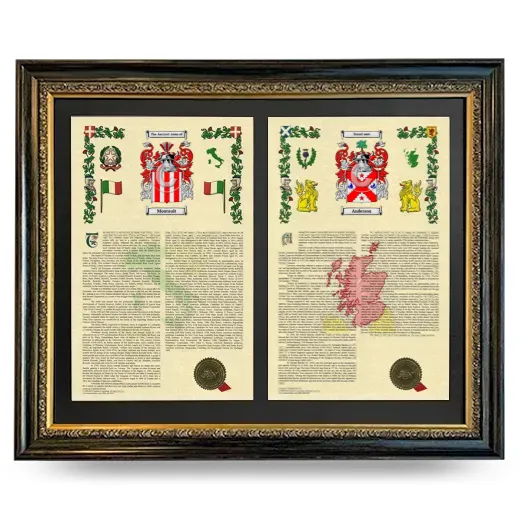 Double Armorial History Framed - Heirloom