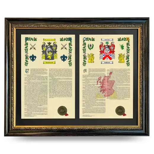Double Armorial History Framed - Heirloom