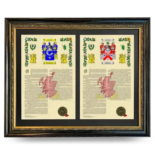 Double Armorial History Framed - Heirloom