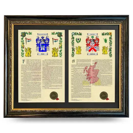 Double Armorial History Framed - Heirloom