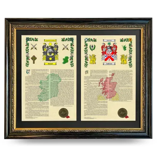 Double Armorial History Framed - Heirloom