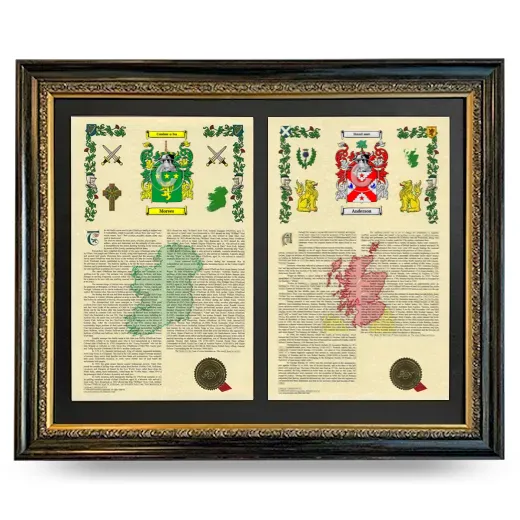 Double Armorial History Framed - Heirloom