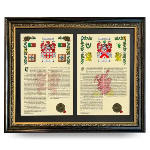 Double Armorial History Framed - Heirloom