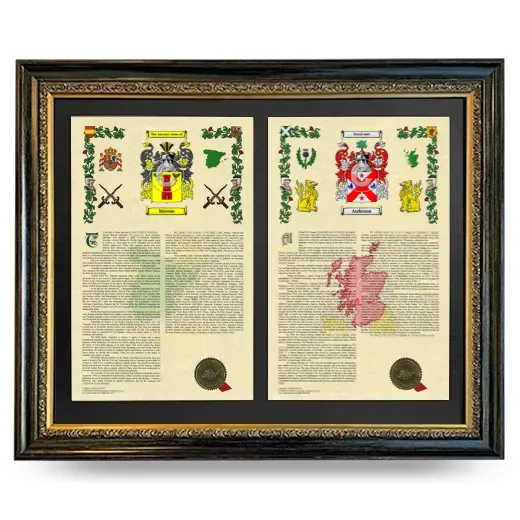 Double Armorial History Framed - Heirloom