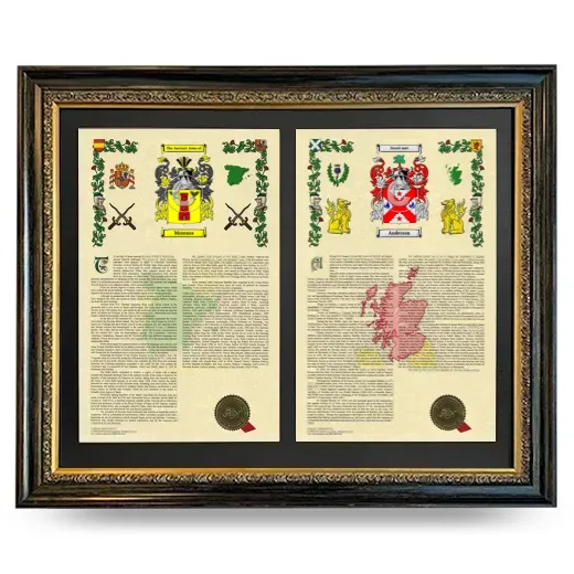 Double Armorial History Framed - Heirloom