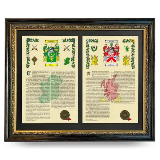 Double Armorial History Framed - Heirloom