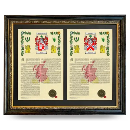 Double Armorial History Framed - Heirloom