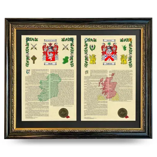Double Armorial History Framed - Heirloom