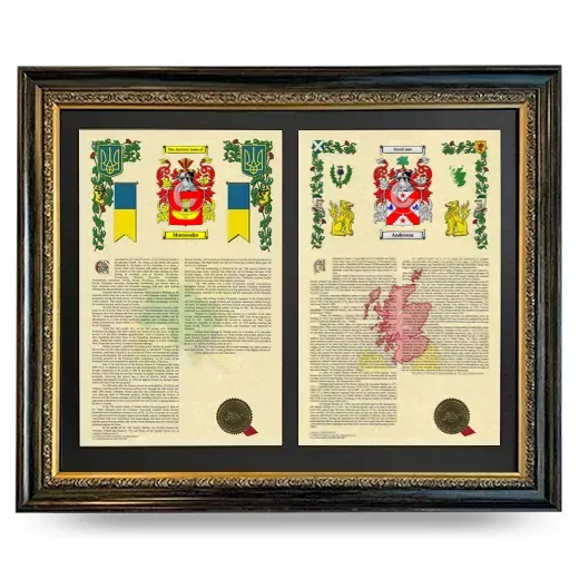 Double Armorial History Framed - Heirloom