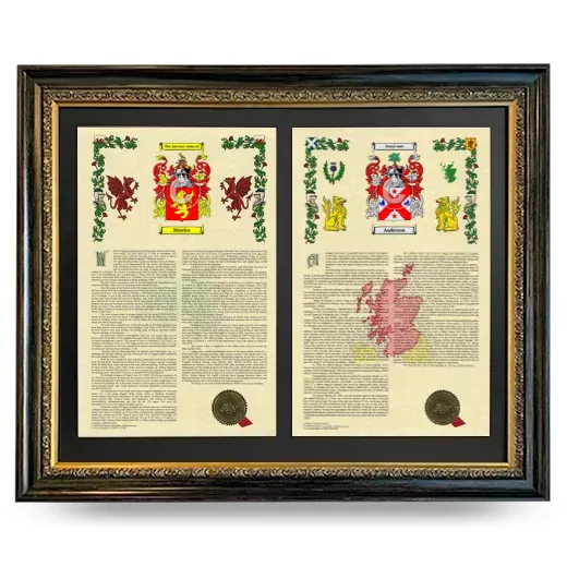 Double Armorial History Framed - Heirloom