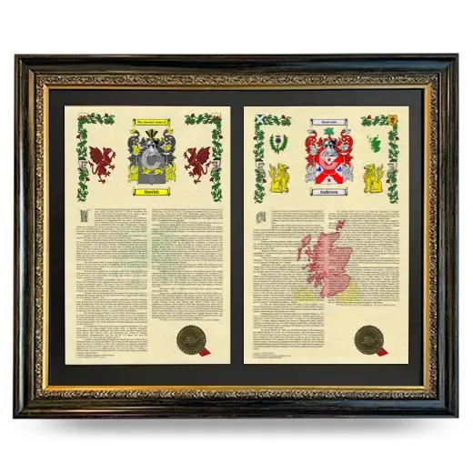 Double Armorial History Framed - Heirloom