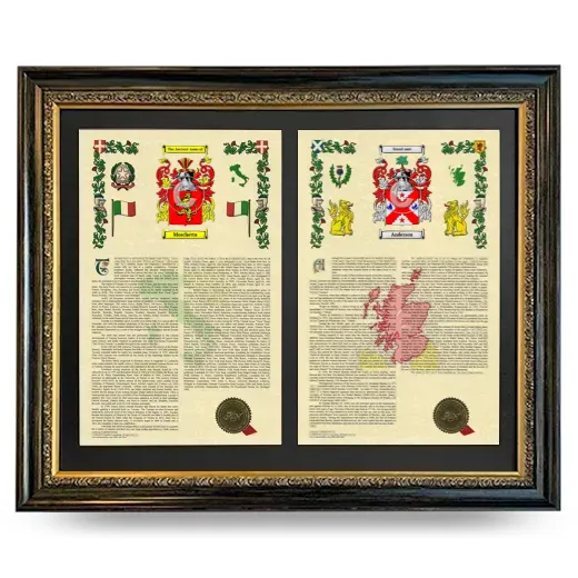 Double Armorial History Framed - Heirloom