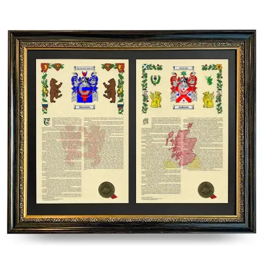 Double Armorial History Framed - Heirloom