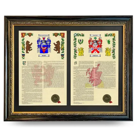 Double Armorial History Framed - Heirloom