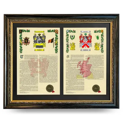 Double Armorial History Framed - Heirloom
