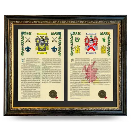 Double Armorial History Framed - Heirloom