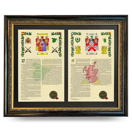 Double Armorial History Framed - Heirloom