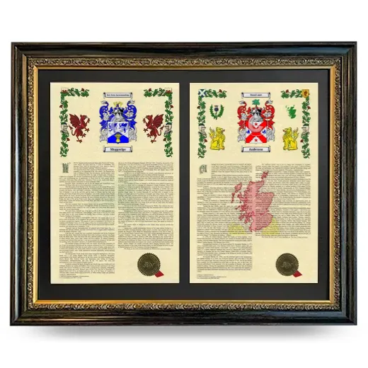 Double Armorial History Framed - Heirloom